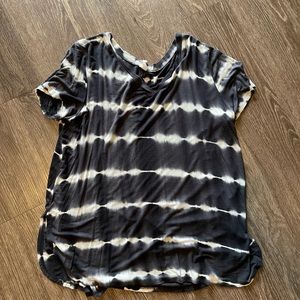 Crepe Tie Dye Striped Top